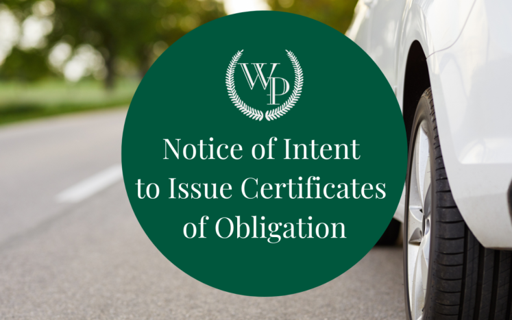 NOTICE OF INTENTION TO ISSUE CITY OF WILLOW PARK, TEXAS CERTIFICATES OF OBLIGATION